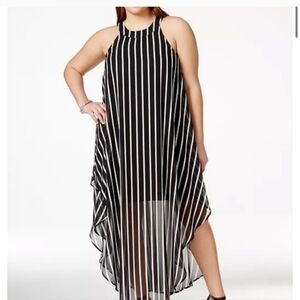 Beautiful Ladies Love Squared black white maxi dress EUC